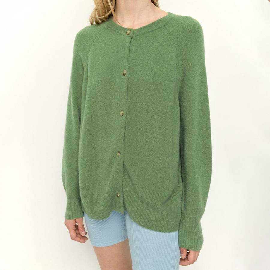 Green Wool Blend Damsville Cardigan