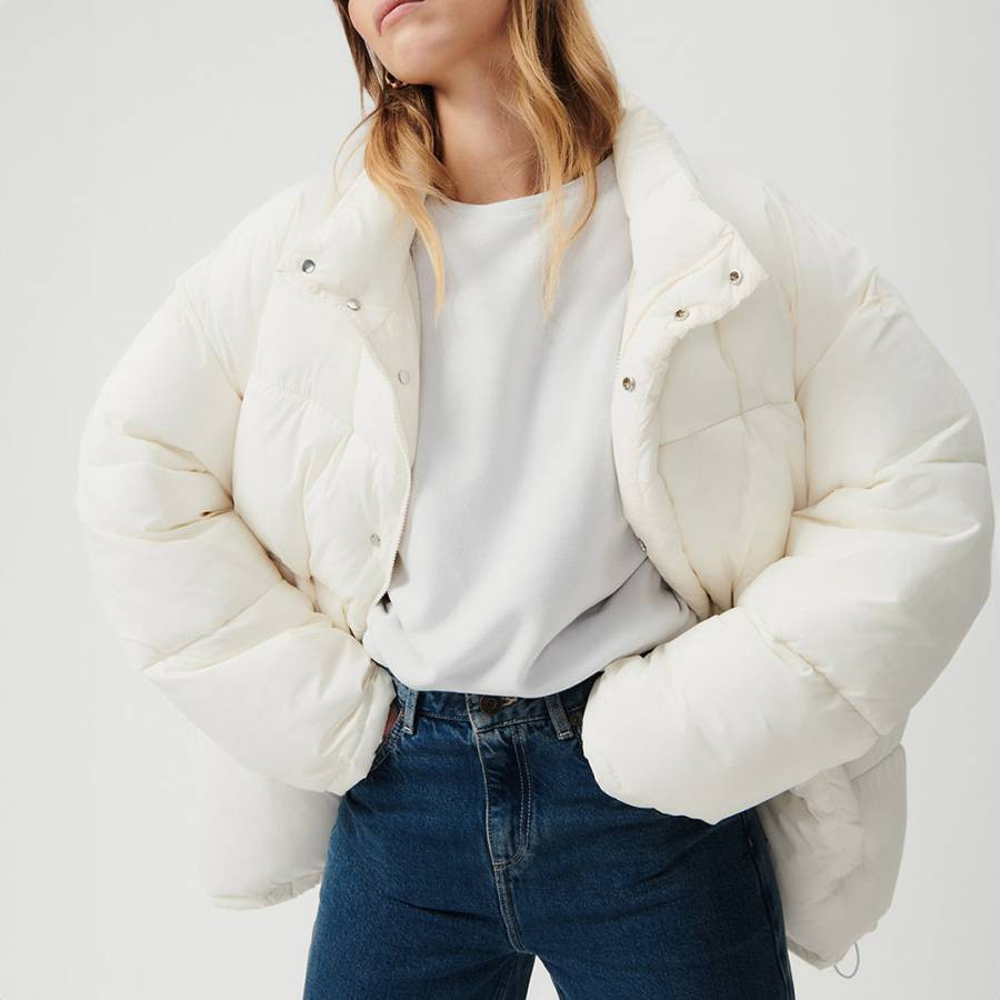 White Kolbay Puffer Coat