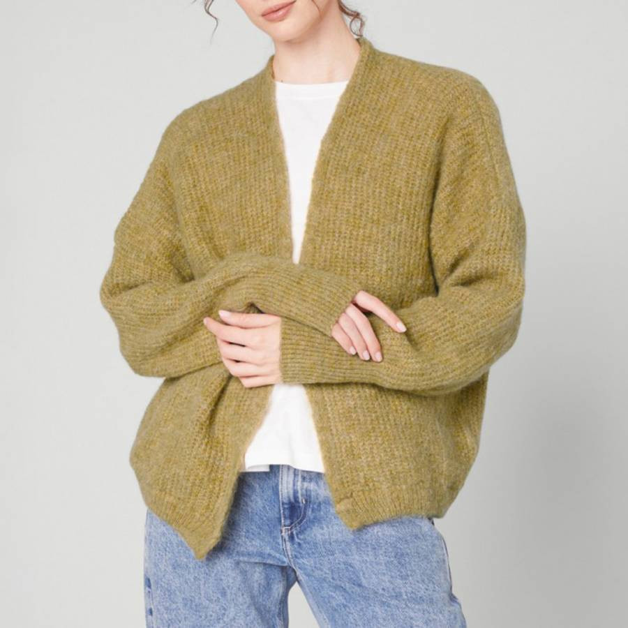 Green East Wool Blend Cardigan