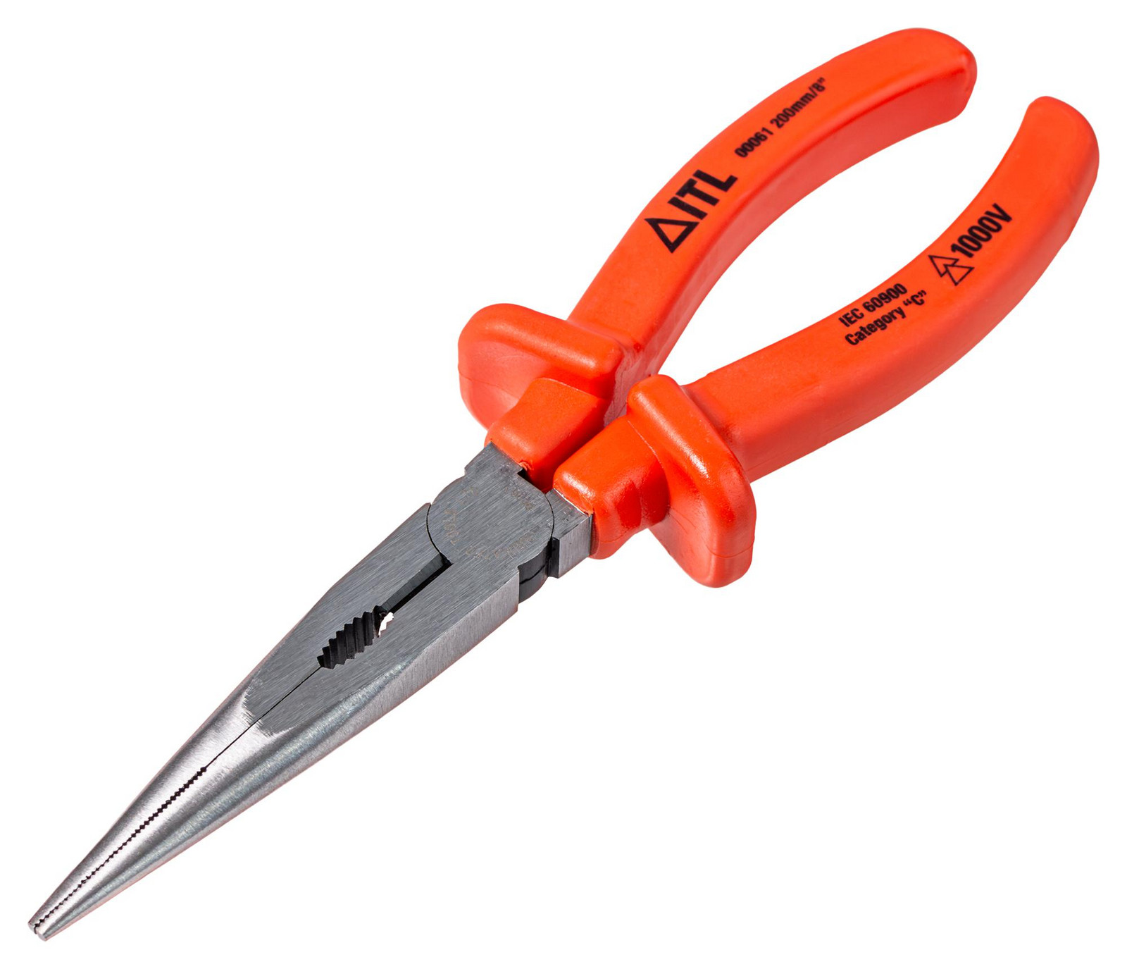 Insulated Tools Ltd 00061 Pliers, Snipe Nose, 200mm L