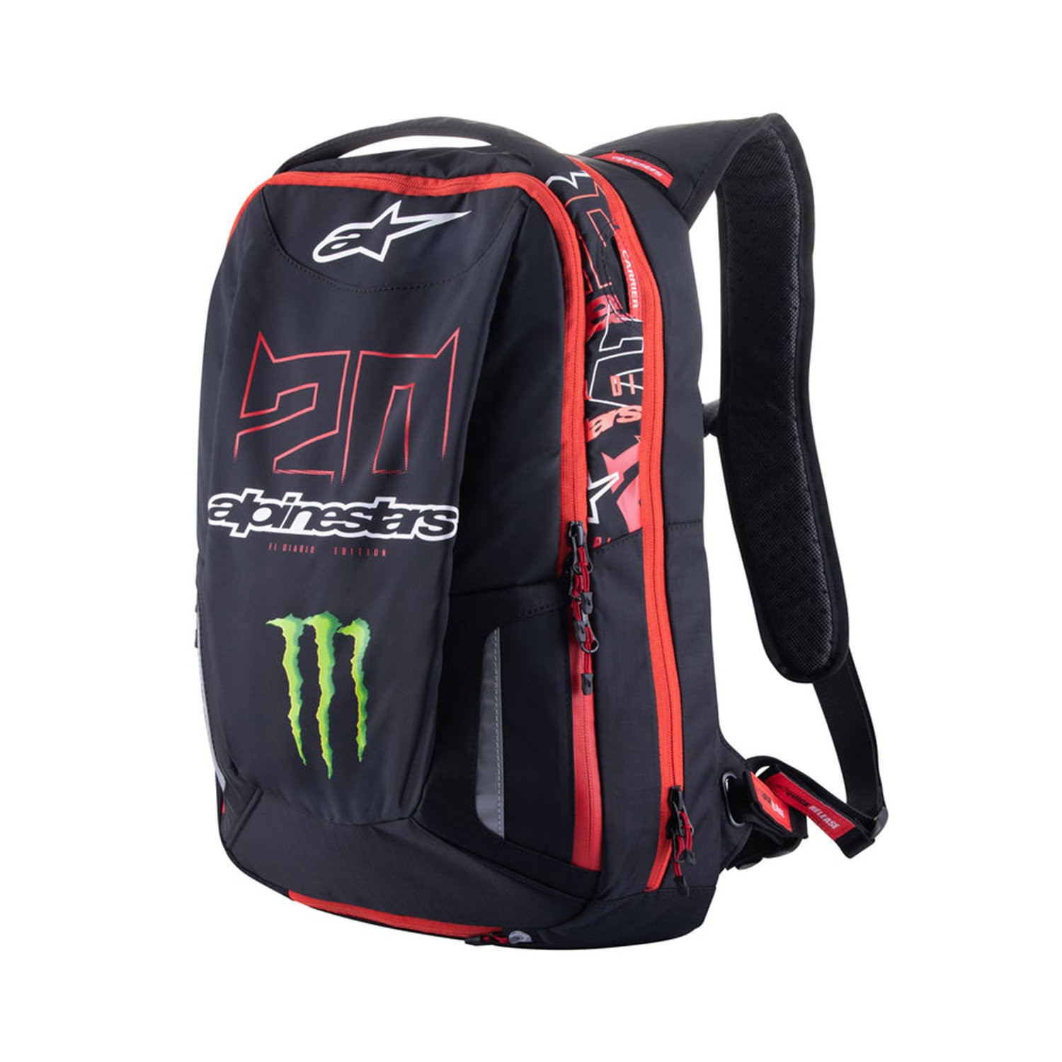 Alpinestars FQ20 City Hunter Monster Backpack Black Bright Red Size