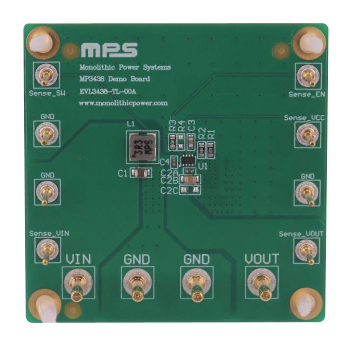 Monolithic Power Systems (Mps) Evl3438-Tl-00A Eval Board, Synchronous Boost Converter