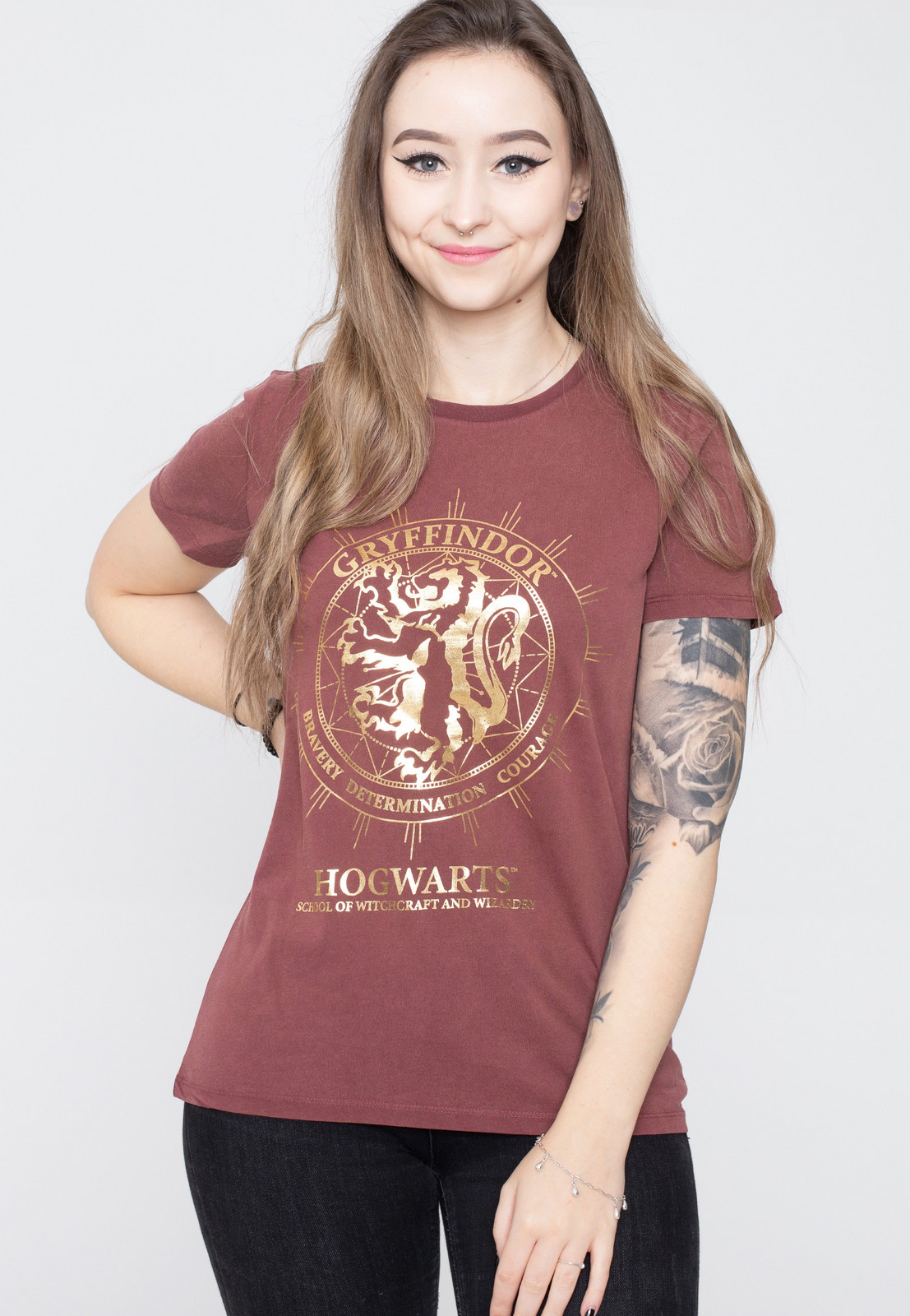 Harry Potter - Gryffindor Wine Red Acid Wash - Girly