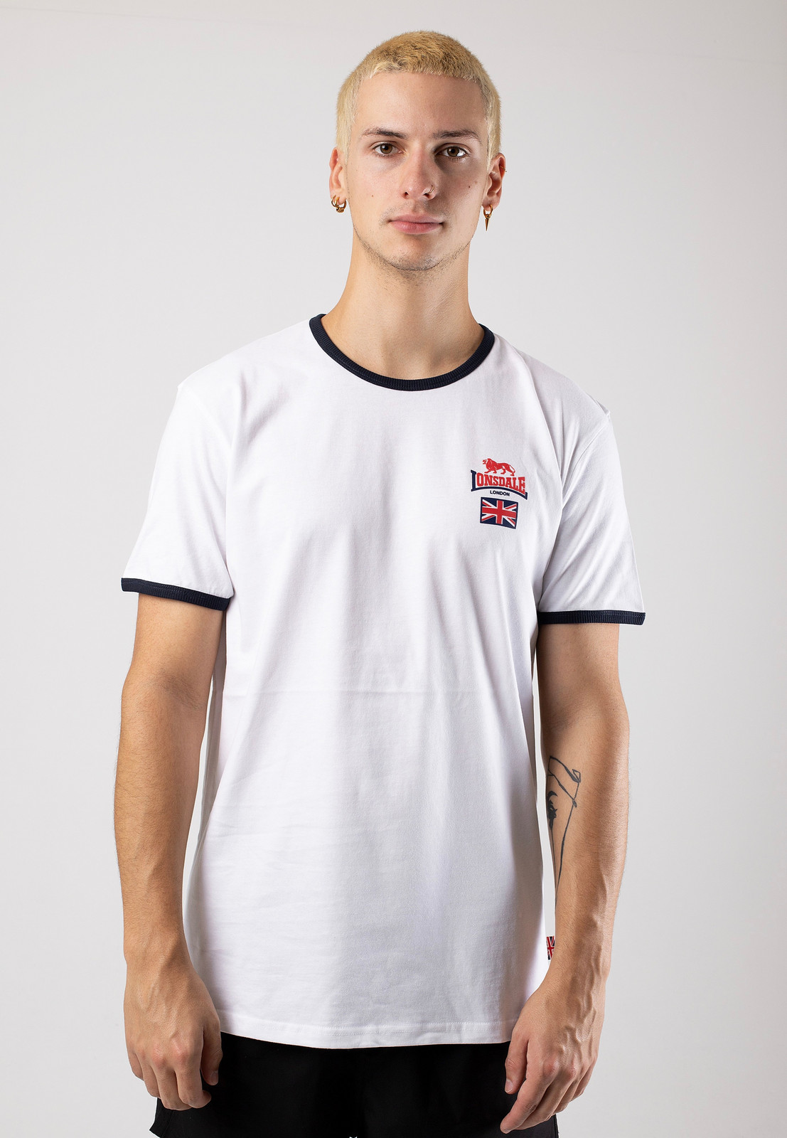 Lonsdale - Cashendun White/Navy/Red - T-Shirt