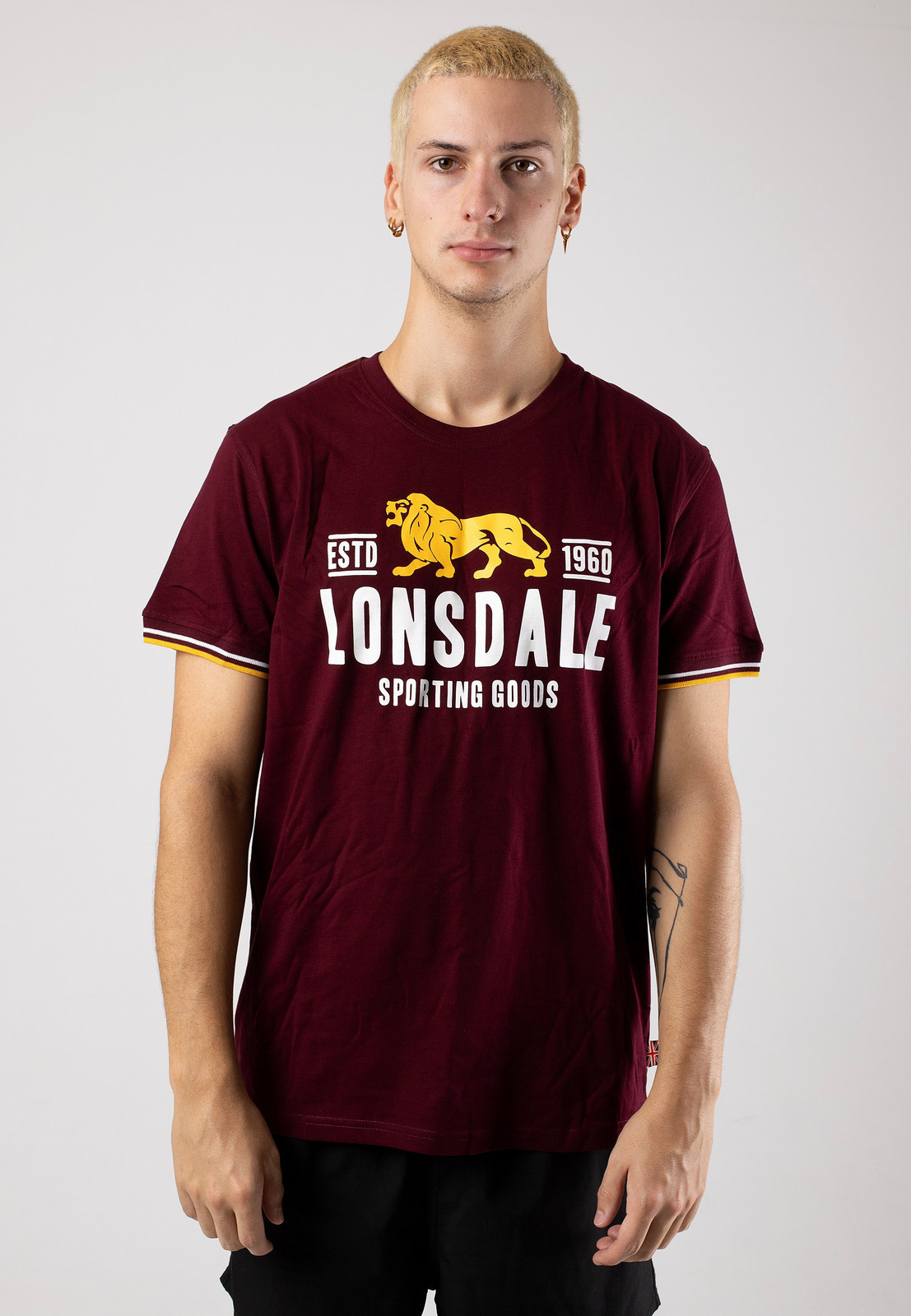 Lonsdale - Blagh Oxblood/Yellow/White - T-Shirt