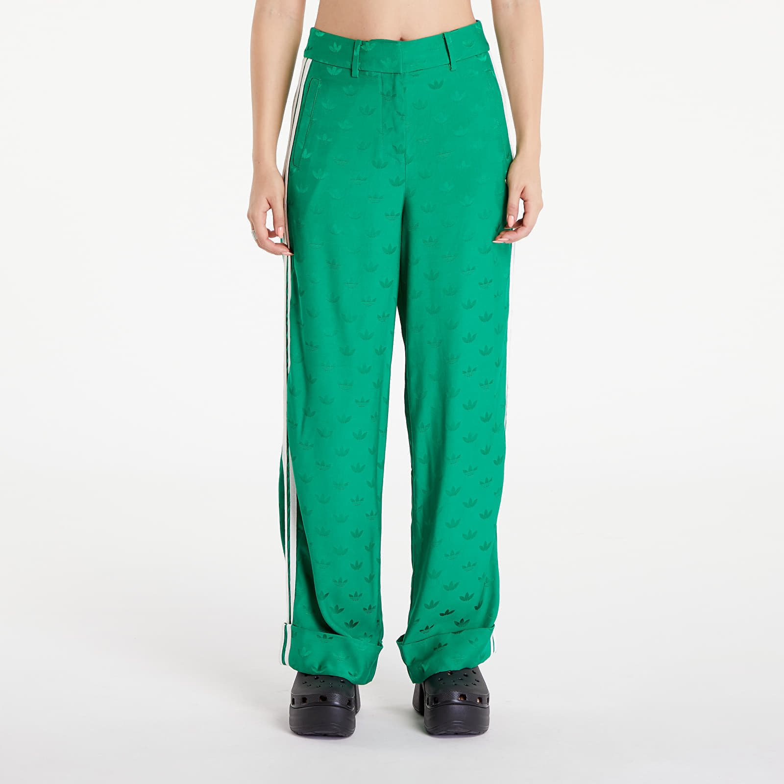 Pants adidas Premium Woven Jaquard Pants Green XS