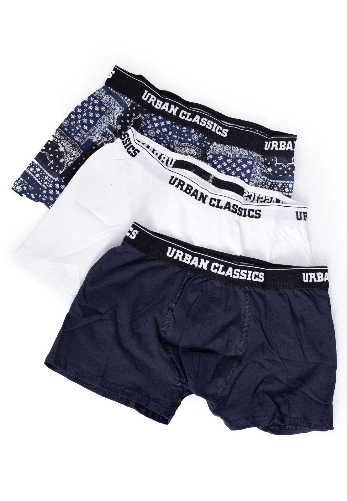 Urban Classics - Organic Pack Of 3 Bandana Navy/Navy/White - Underwear