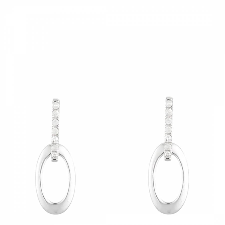 White Gold Diamond Bari Earrings