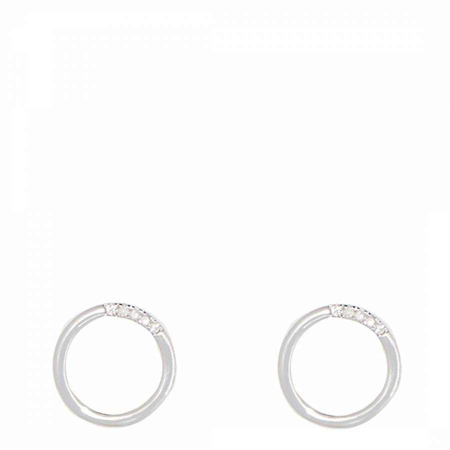 White Gold Cercle Diamond Earrings