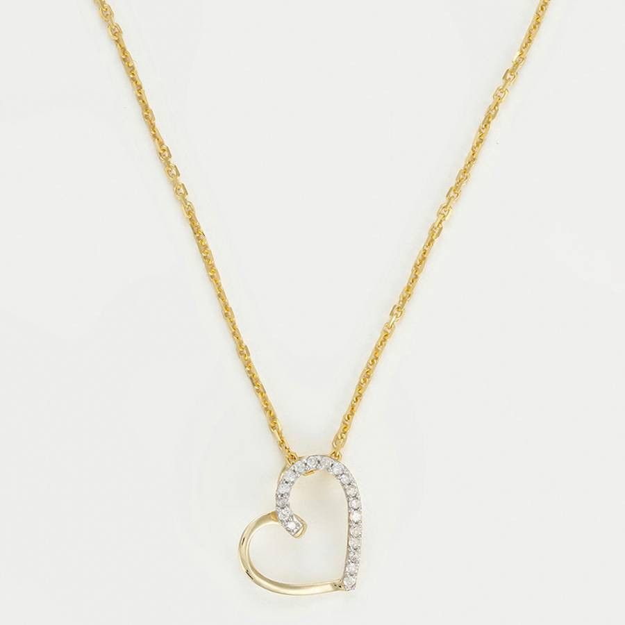 Yellow Gold Coeur PrÃÂ©cieux Diamond Pendant Necklace