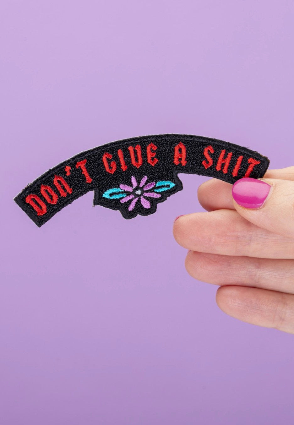 Punky Pins - Don't Give A Shit Iron On - Patch
