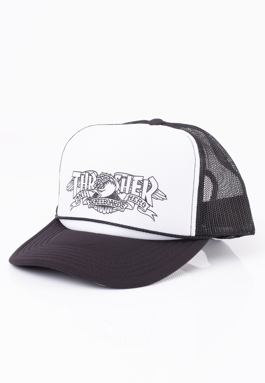 Thrasher x Antihero - Mag Banner White Black - Cap