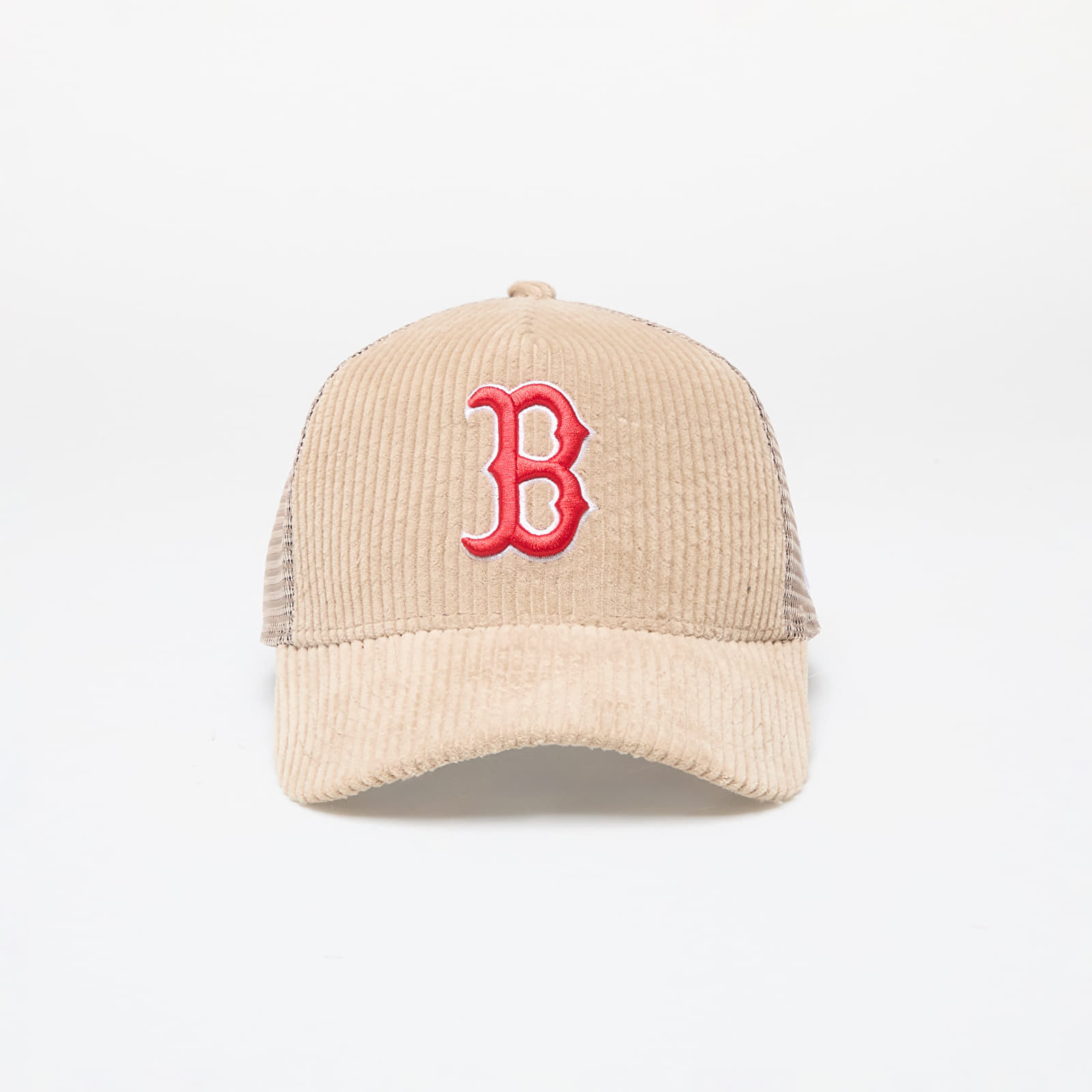 Cap New Era MLB Boston Red SoxCord 9FORTY E-Frame Adjustable Trucker Cap Beige Universal