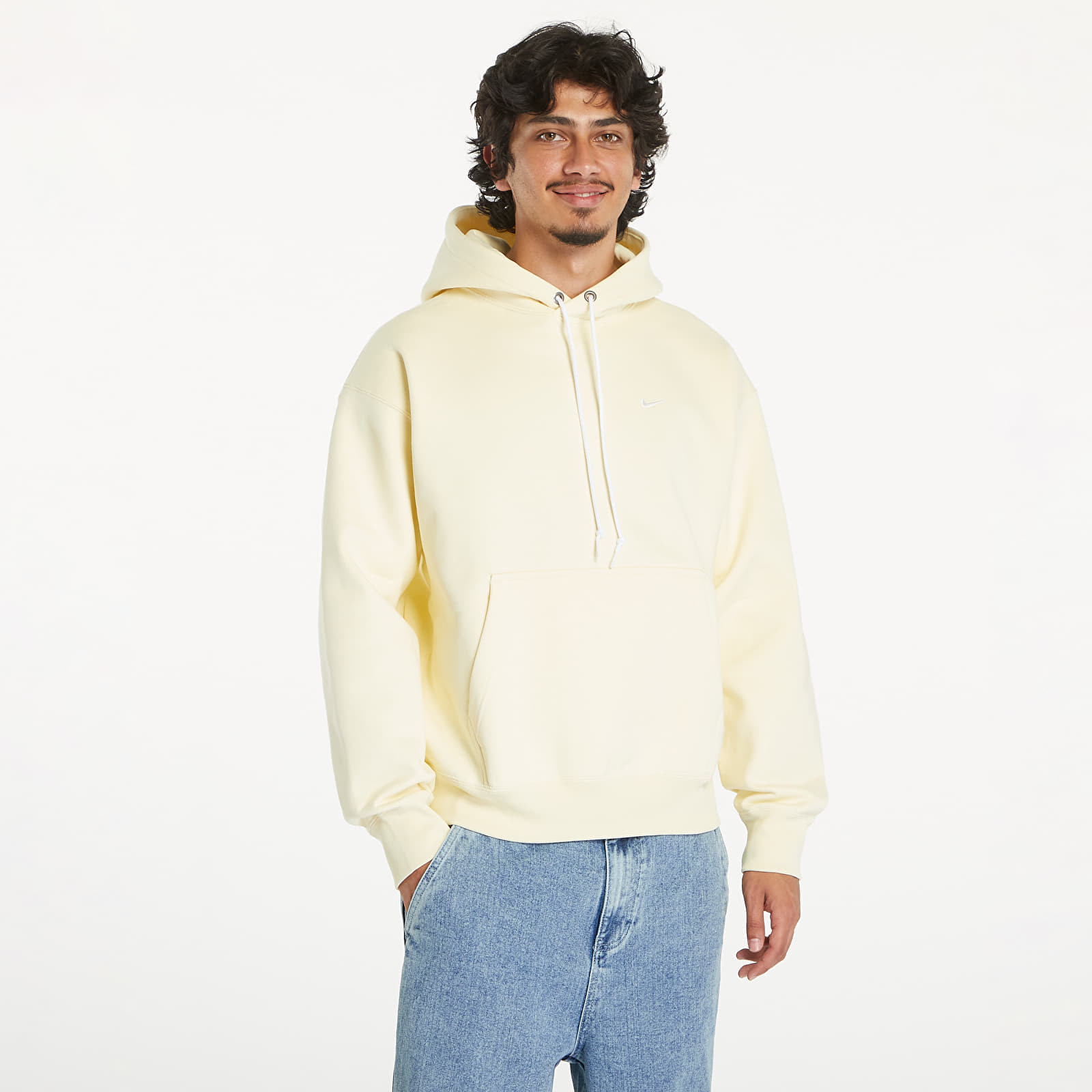 Sweatshirt Nike Solo Swoosh Fleece Pullover Hoodie Alabaster/ White S