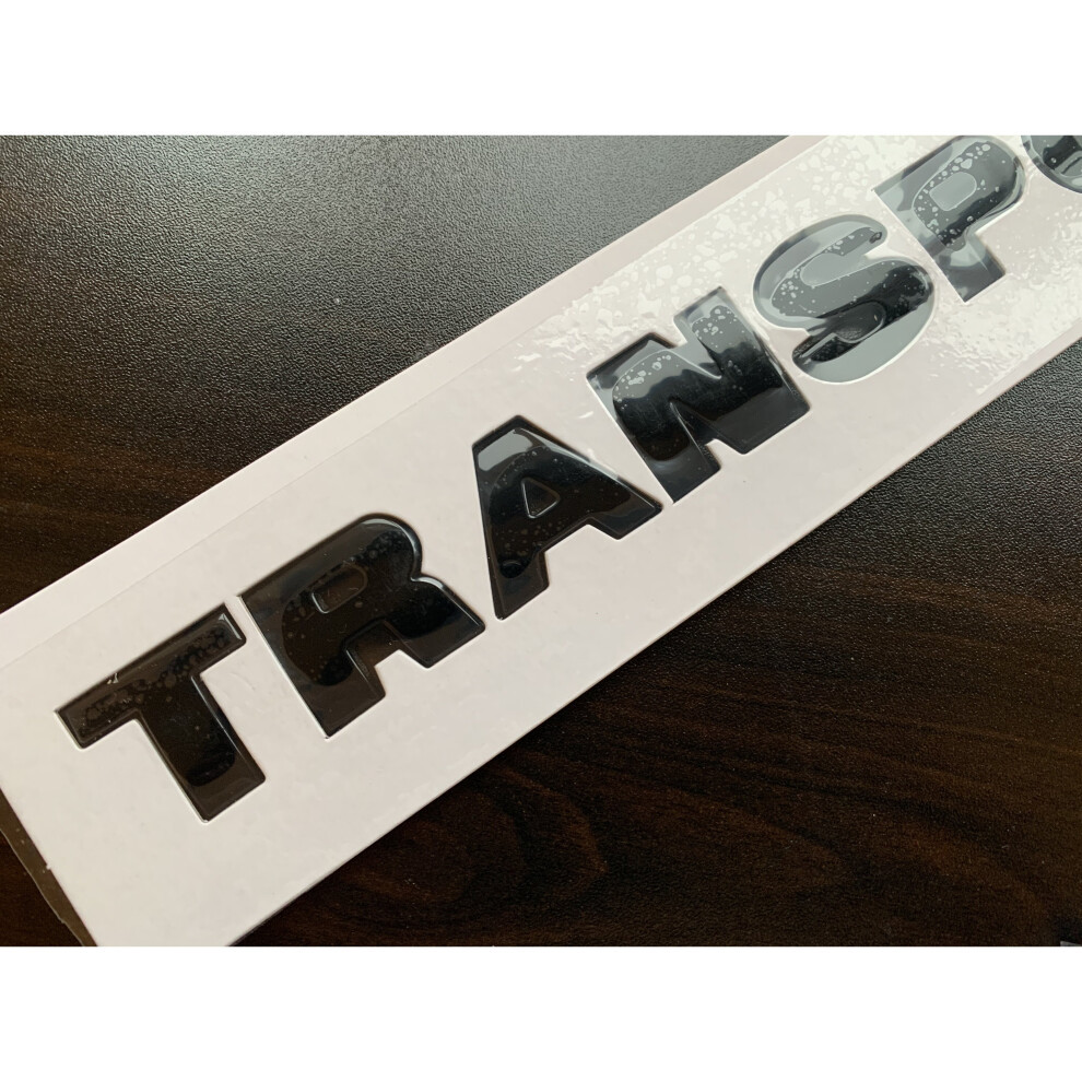 GLOSS BLACK TRANSPORTER BADGE FOR REAR TAILGATE VW T4 T5 T6 MODELS