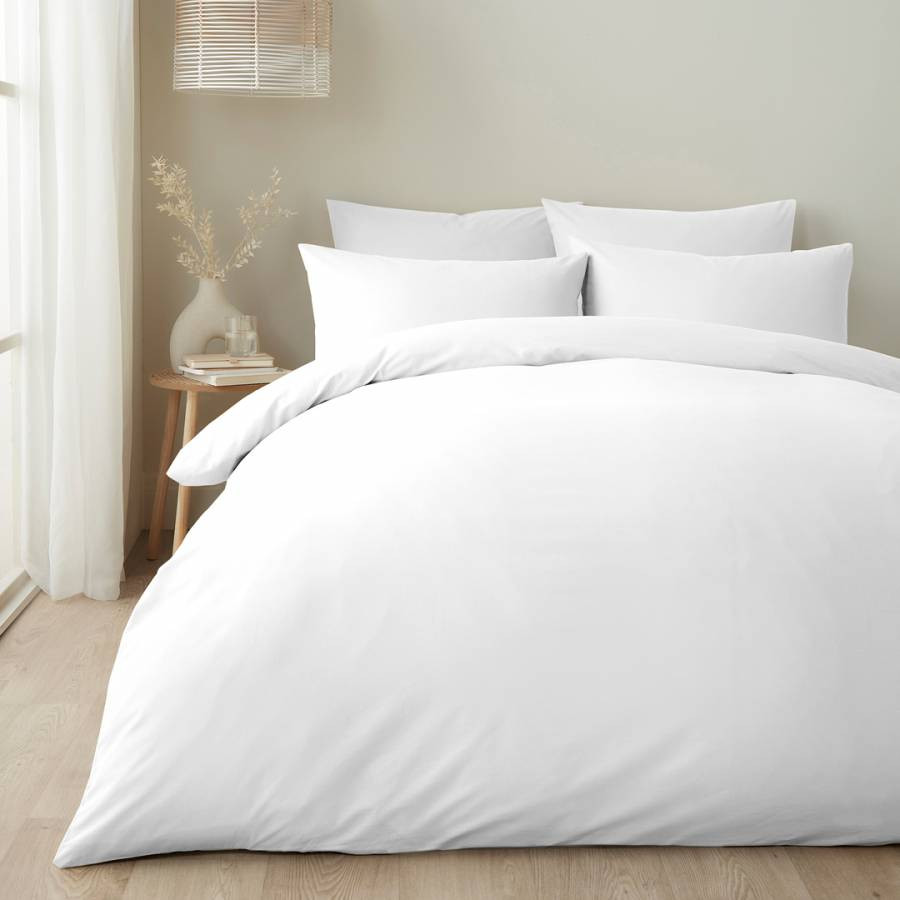 Appletree Cotton Single Duvet Cover Set White