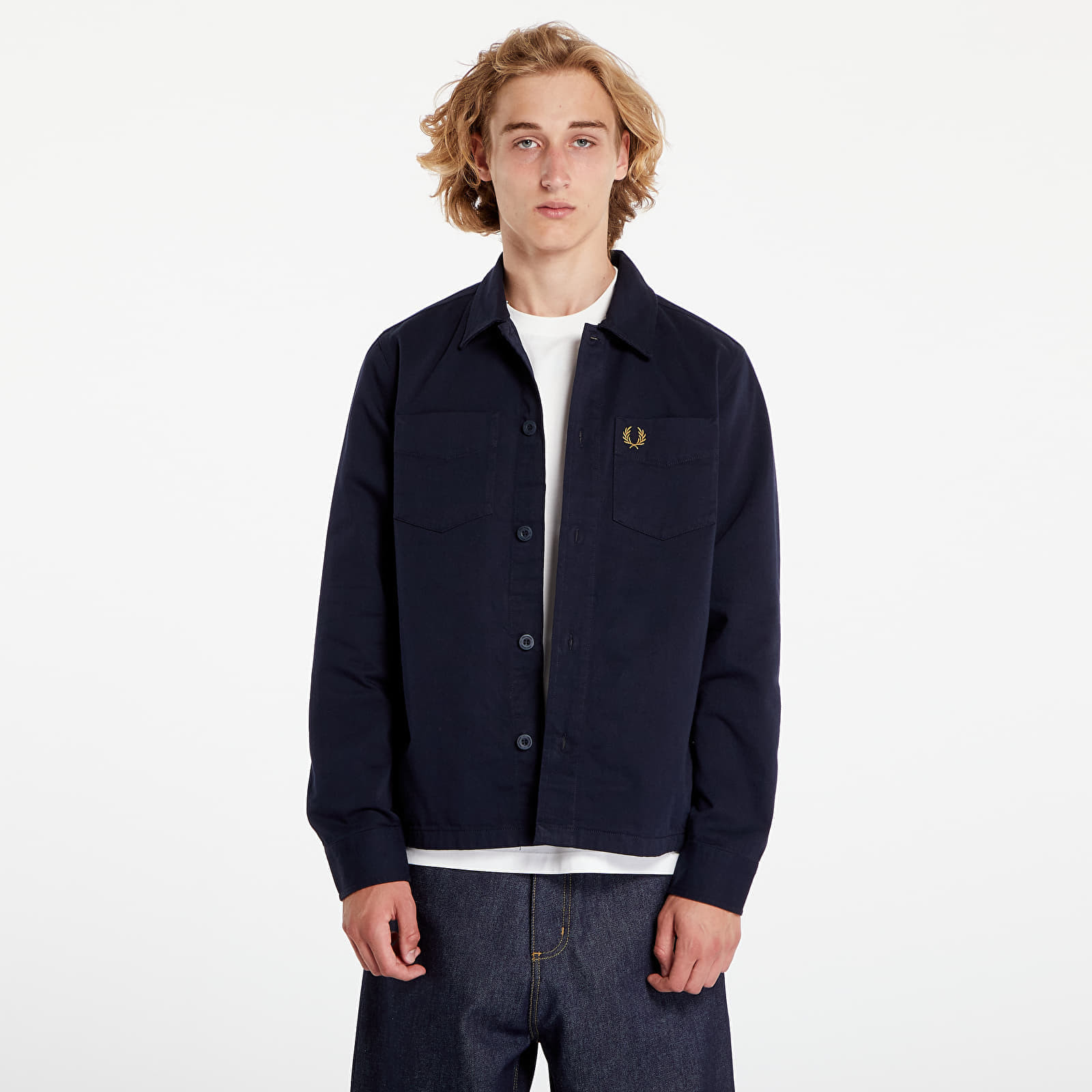 Jacket FRED PERRY Twill Overshirt Navy M