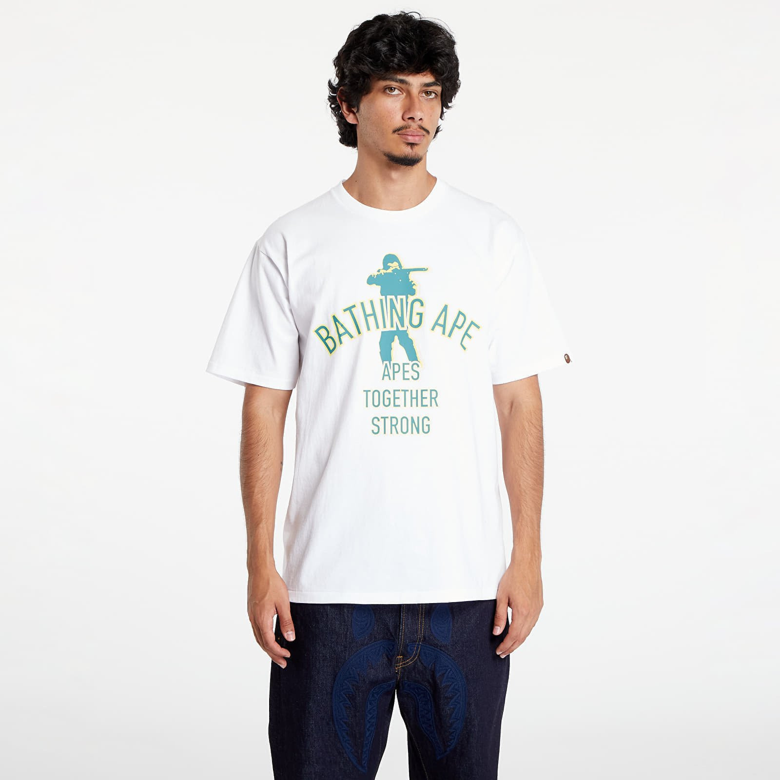 T-shirt A BATHING APE Soldier Ats Tee White S