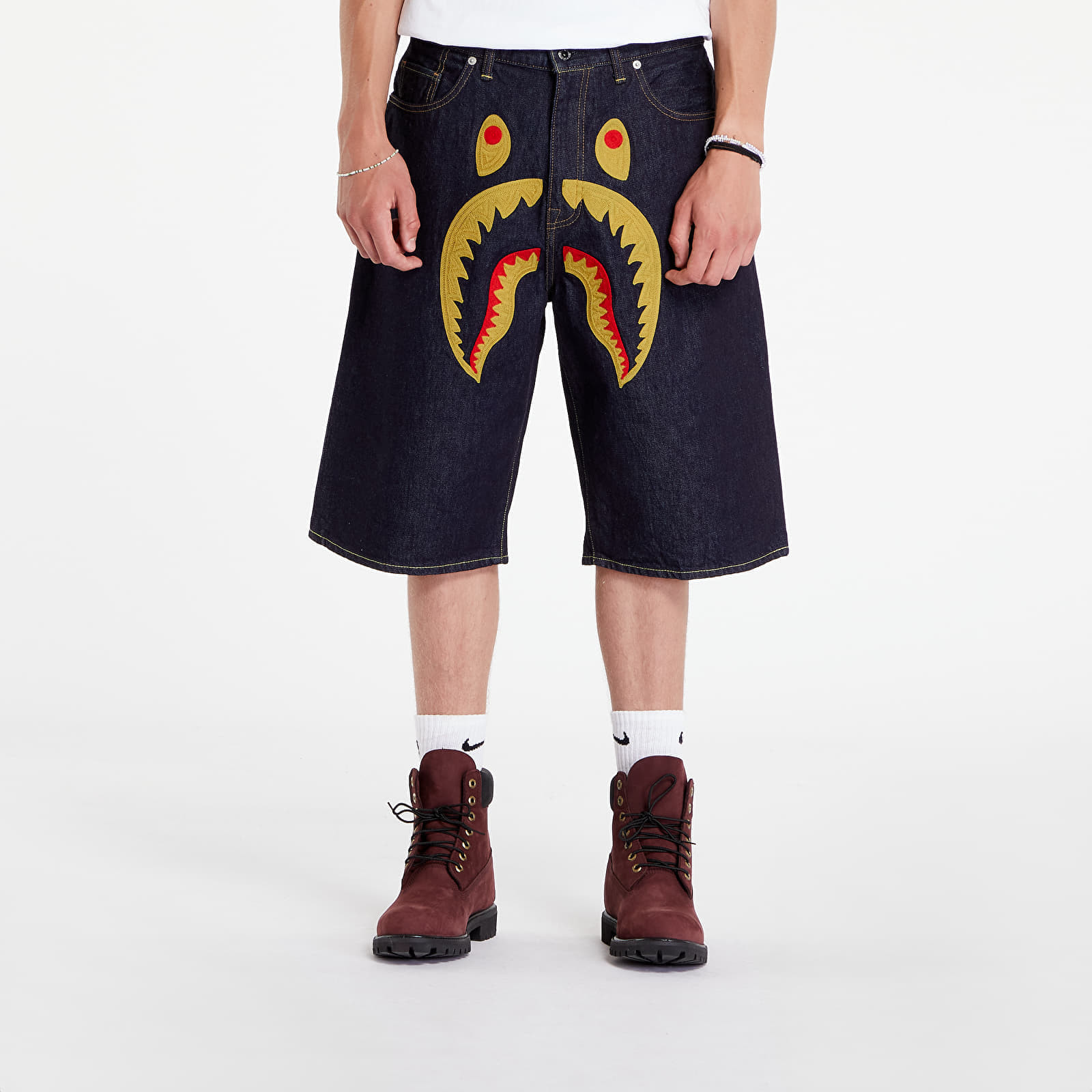 Shorts A BATHING APE Shark Denim Shorts Indigo M