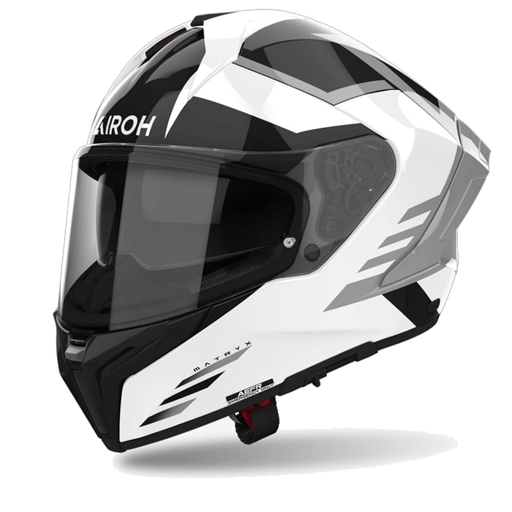 Airoh Matryx Thron Black White Full Face Helmet Size L