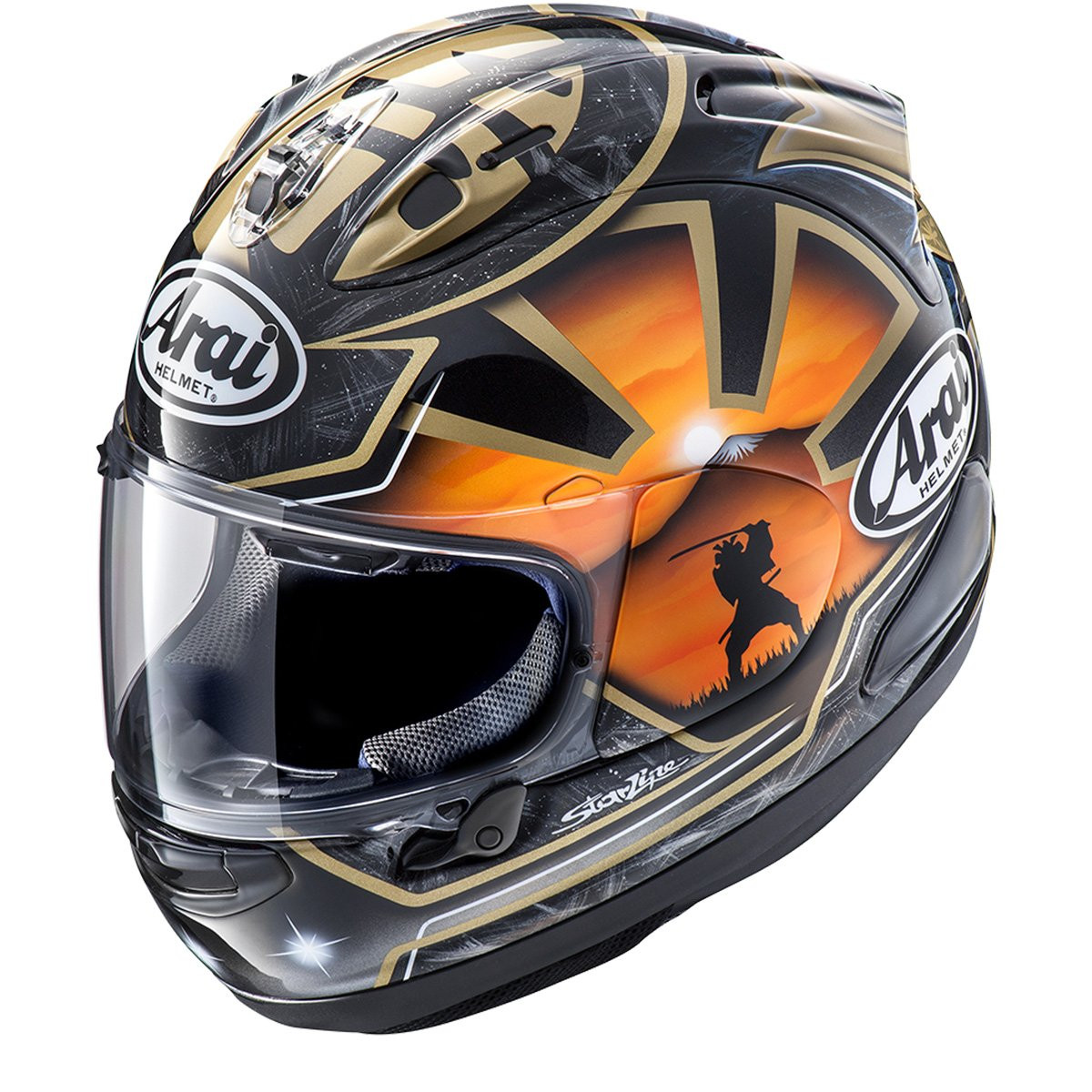 Arai RX-7V EVO Pedrosa Spirit Gold Full Face Helmet Size XS