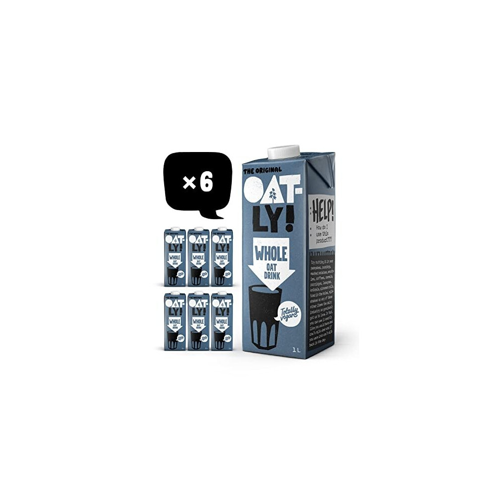 Oatly Whole Oat Drink 1 Litre (Pack of 6)