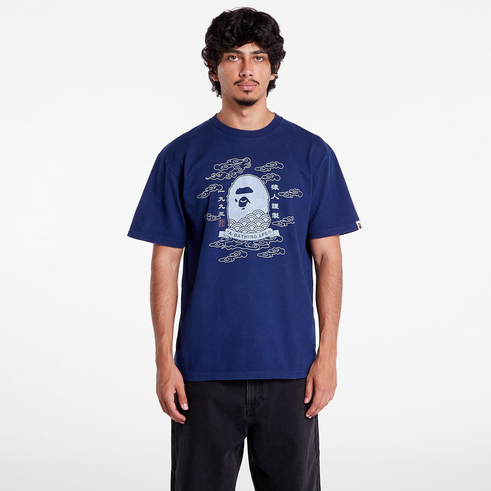 T-shirt A BATHING APE 31St Anniversary Japan Ape Head Tee Indigo L