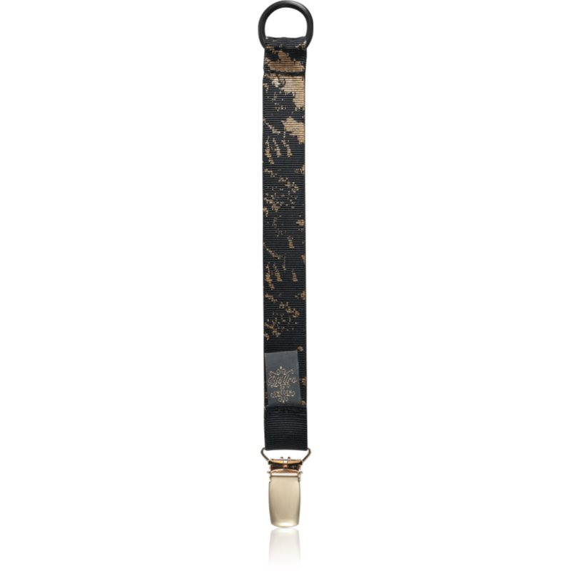 Bjällra of Sweden Pacifier Clip dummy clip Black Golden 1 pc