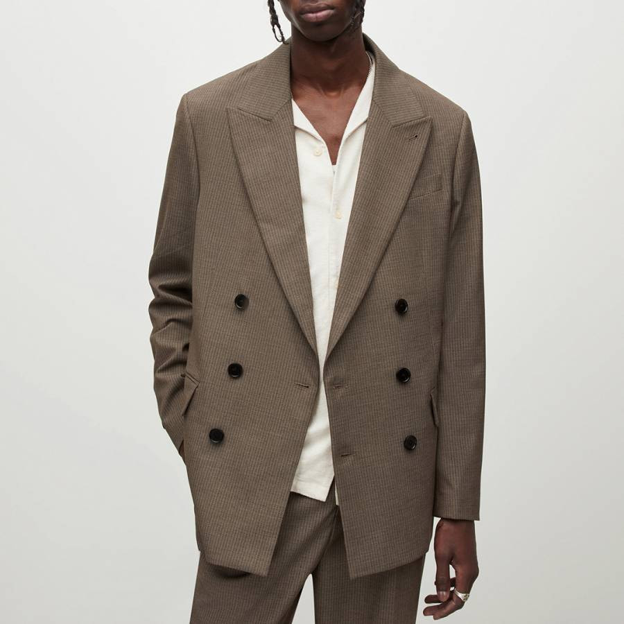 Brown Dante Double Breasted Blazer