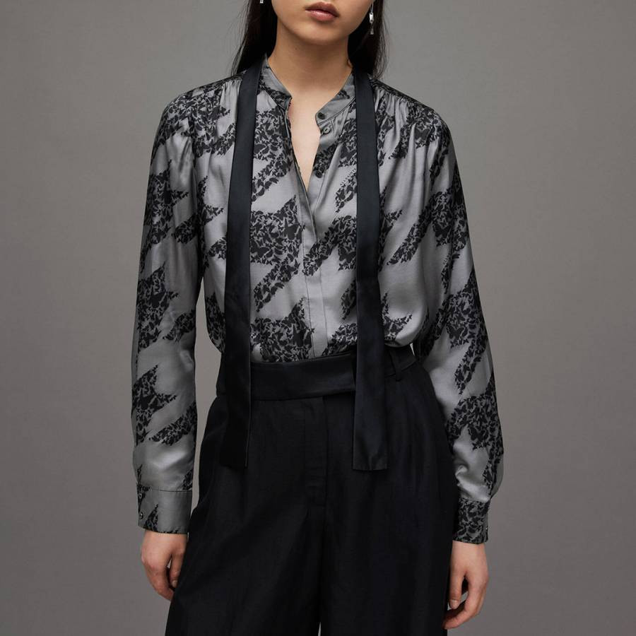 Black Toni Printed Shirt