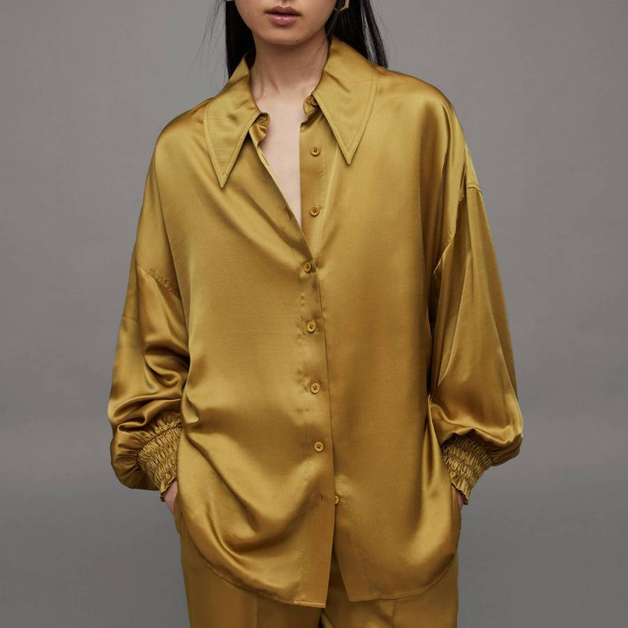 Mustard Charli Silk Blend Shirt