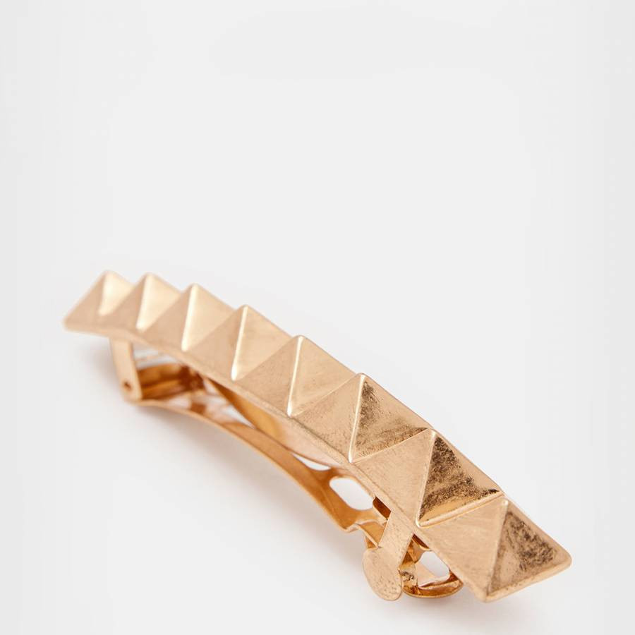 Gold Pyramid Hair Clip