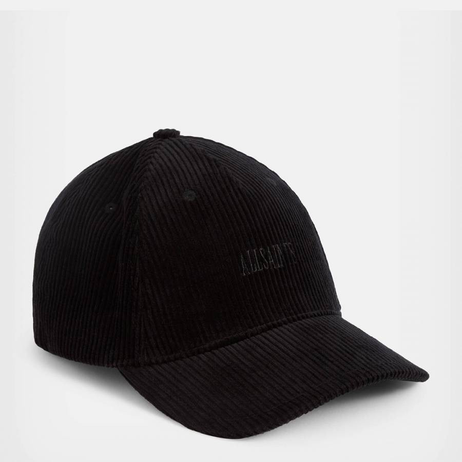 Black Ethan Ribbed Cap