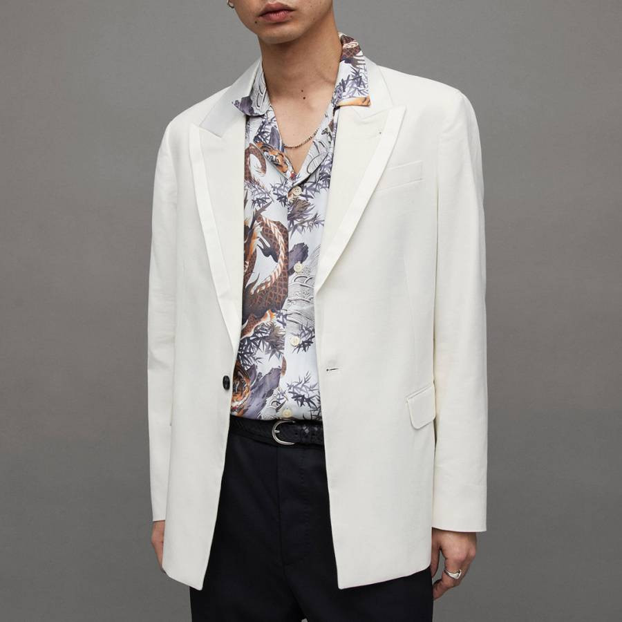 White Canis Single Breasted Blazer