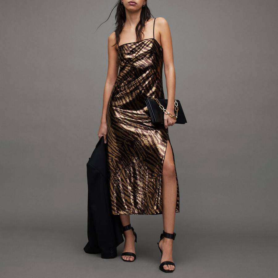 Gold/Black Bonnie Tiger Dress