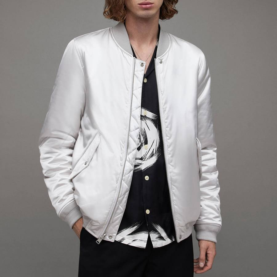 Silver Reversible Eris Zip Bomber Jacket