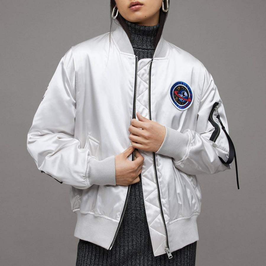 Silver Echo Bomber Jacket