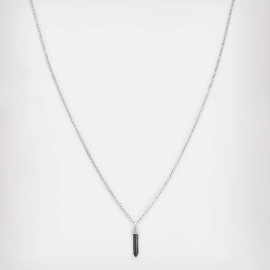 Silver Theo Stone Necklace