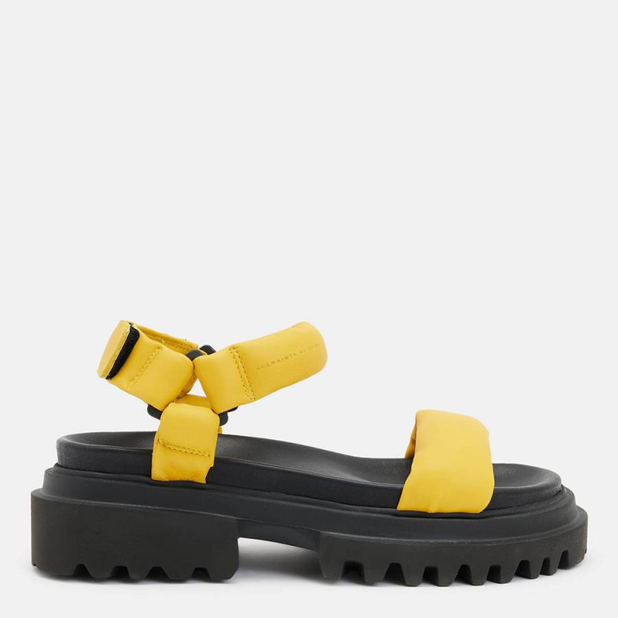 Yellow Helium Leather Sandals