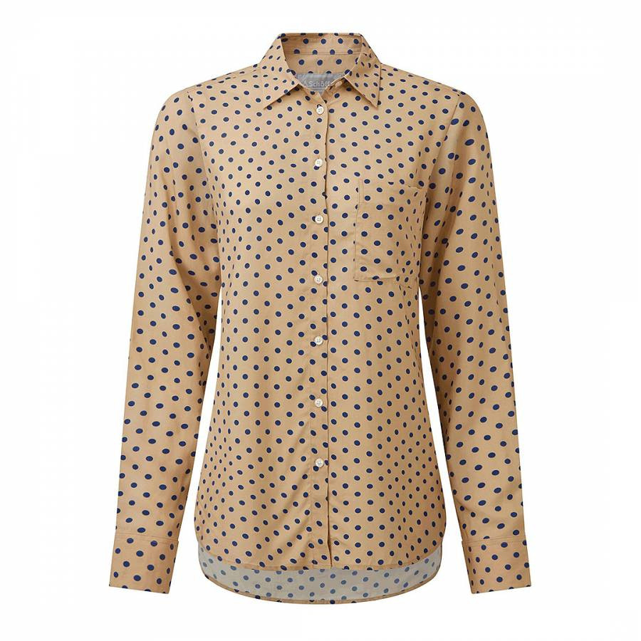 Camel Spotted Southwold Shirt