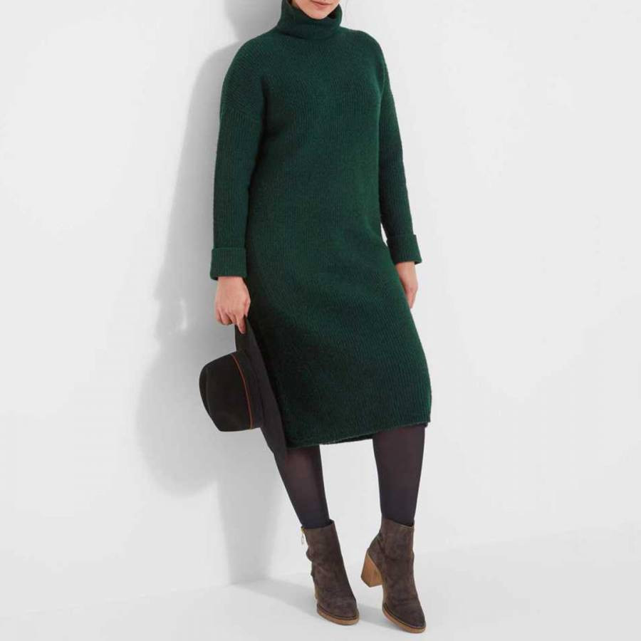 Green Thistle Wool Blend Dress