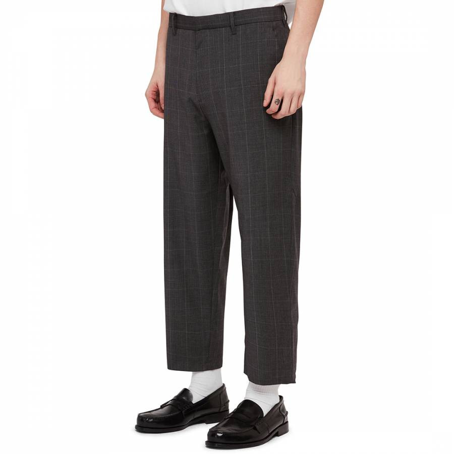 Grey Check Ante Tapered Trousers