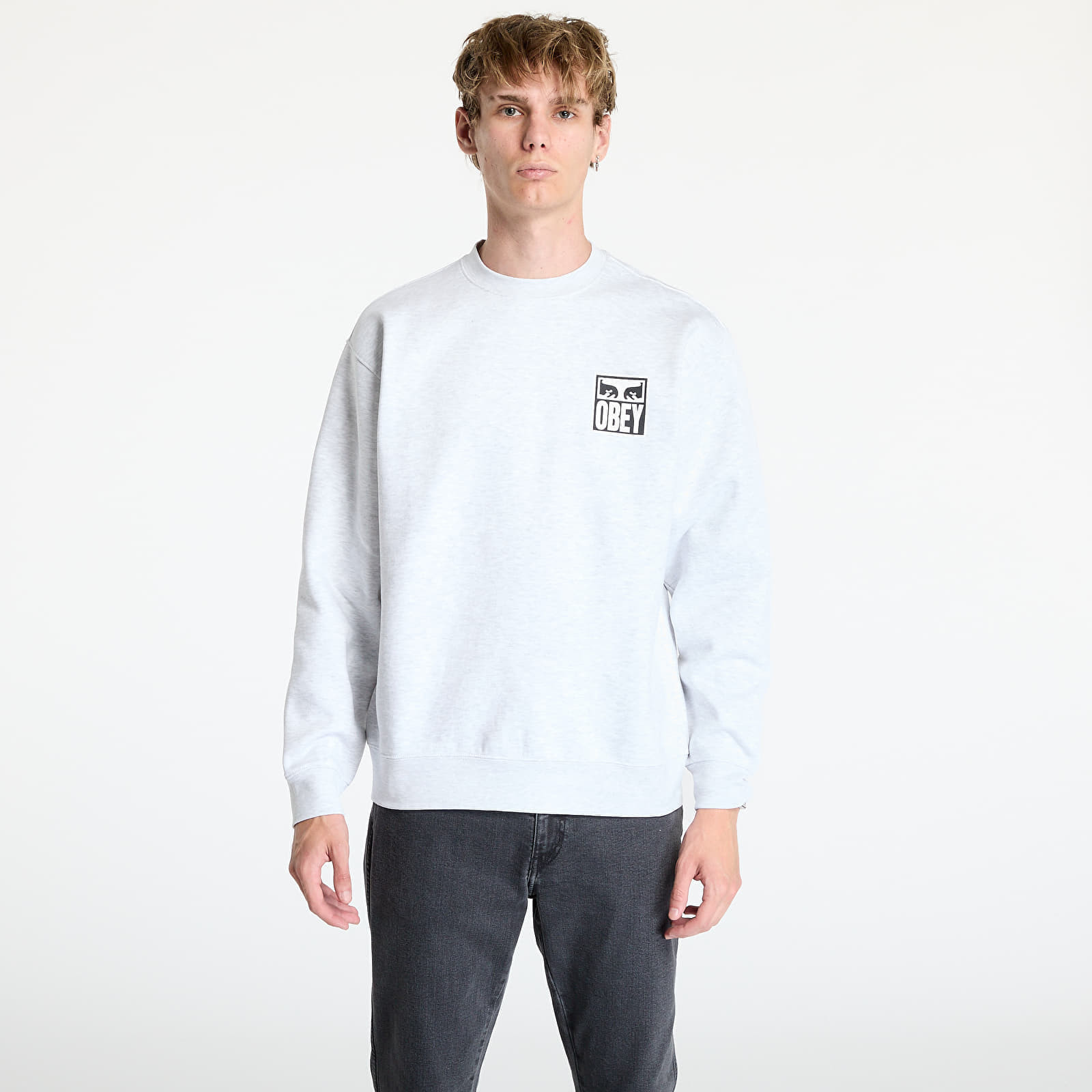 Sweatshirt OBEY Eyes Icon Crew Heather Grey M