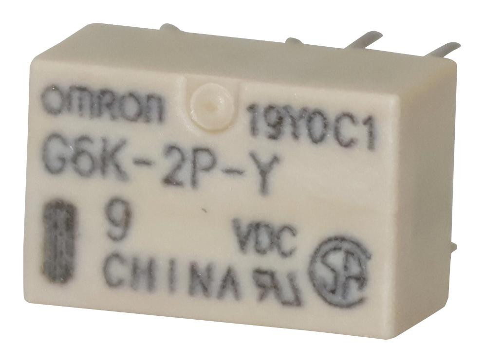 Omron Electronic Components G6K-2P-Y  Dc9 Signal Relay, Dpdt, 9Vdc, 1A, Th