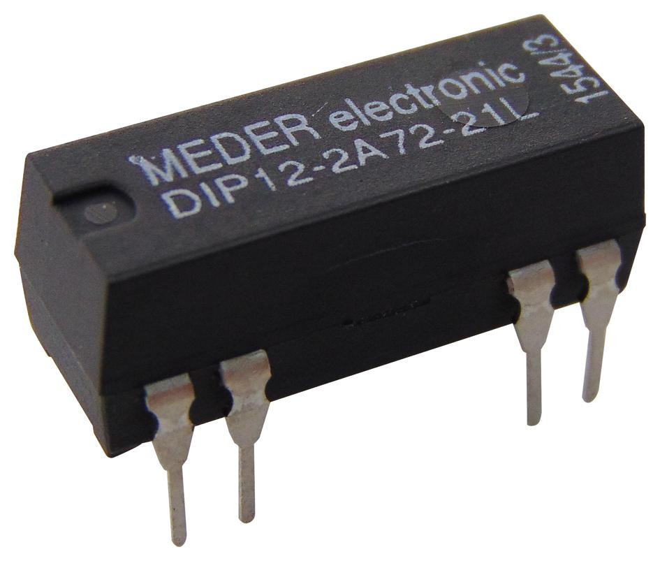 Standexmeder Dip12-2A72-21L Relay, Reed, Dpst-No, 200V, 0.5A, Tht