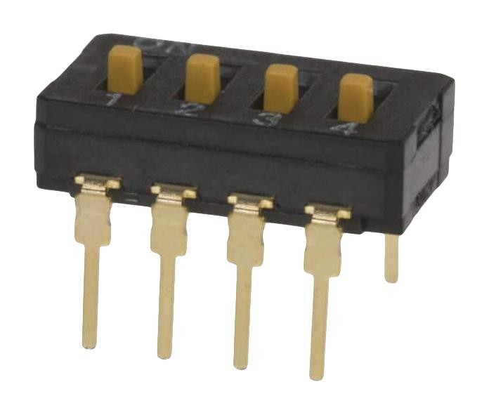 Omron/partner Stock A6D-4103 Dip Switch, Spst, 0.025A, 24Vdc