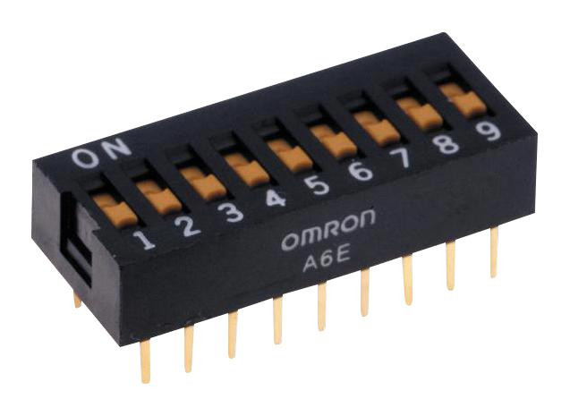 Omron/partner Stock A6E-9101-N Dip Switch, Spst, 0.025A, 24Vdc