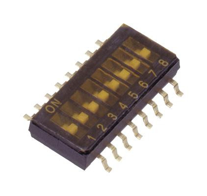 Omron/partner Stock A6H-4102 Dip Switch, Spst, 0.025A, 24Vdc