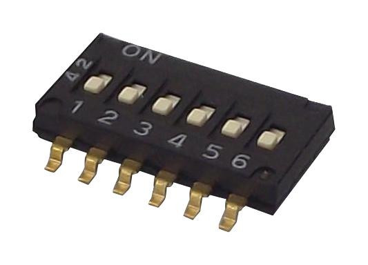 Omron/partner Stock A6H-6101 Dip Switch, Spst, 0.025A, 24Vdc