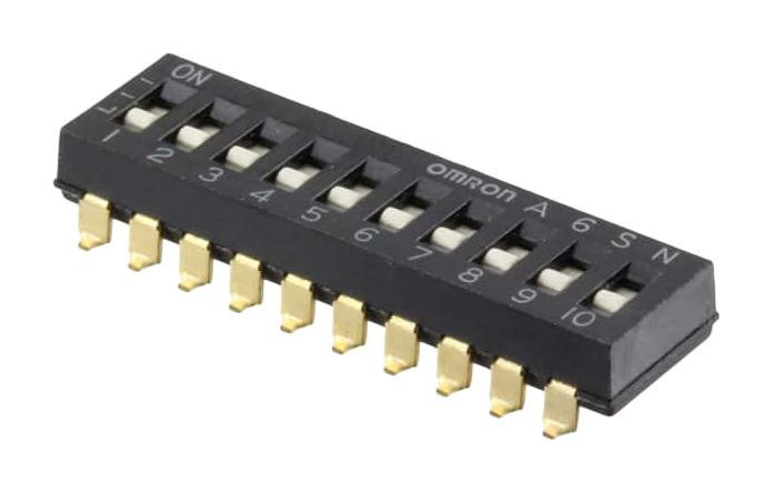 Omron/partner Stock A6Sn-0102-P Dip Switch, Spst, 0.025A, 25Vdc